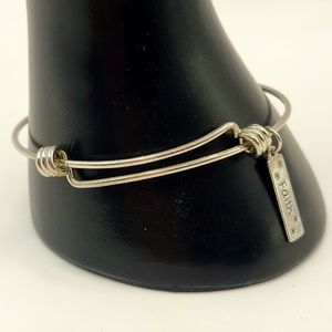 Sterling Silver 925 Faith Charm Bracelet Adjustable